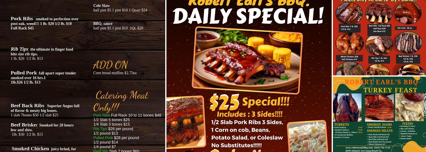 Robert Earl's BBQ Menu