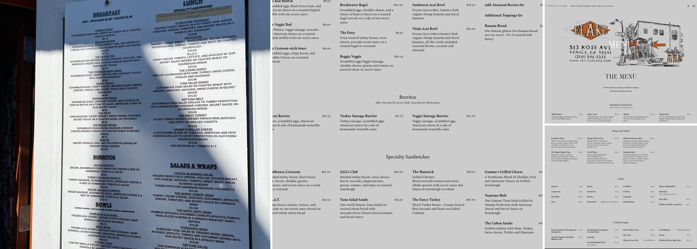 Flake Menu