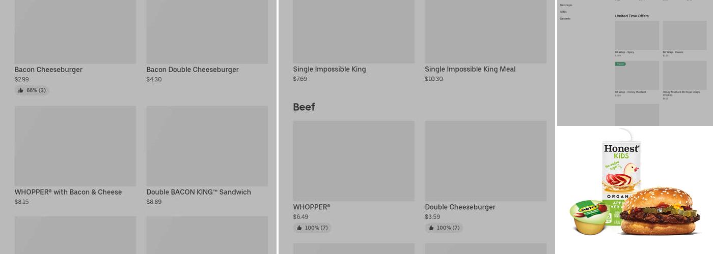 Burger King Menu