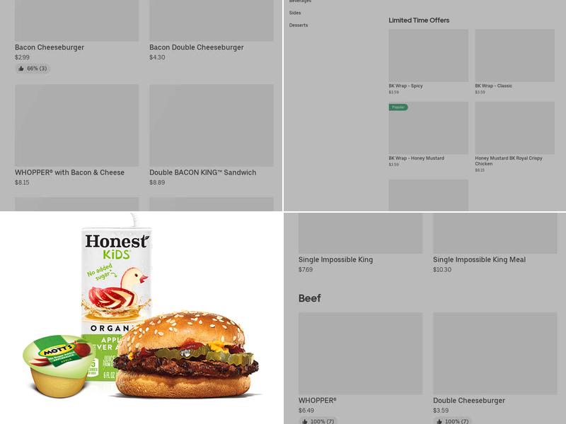 Burger King Menu