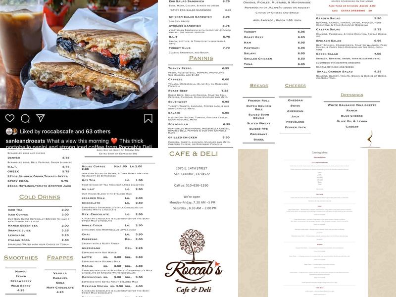 Roccabs Menu