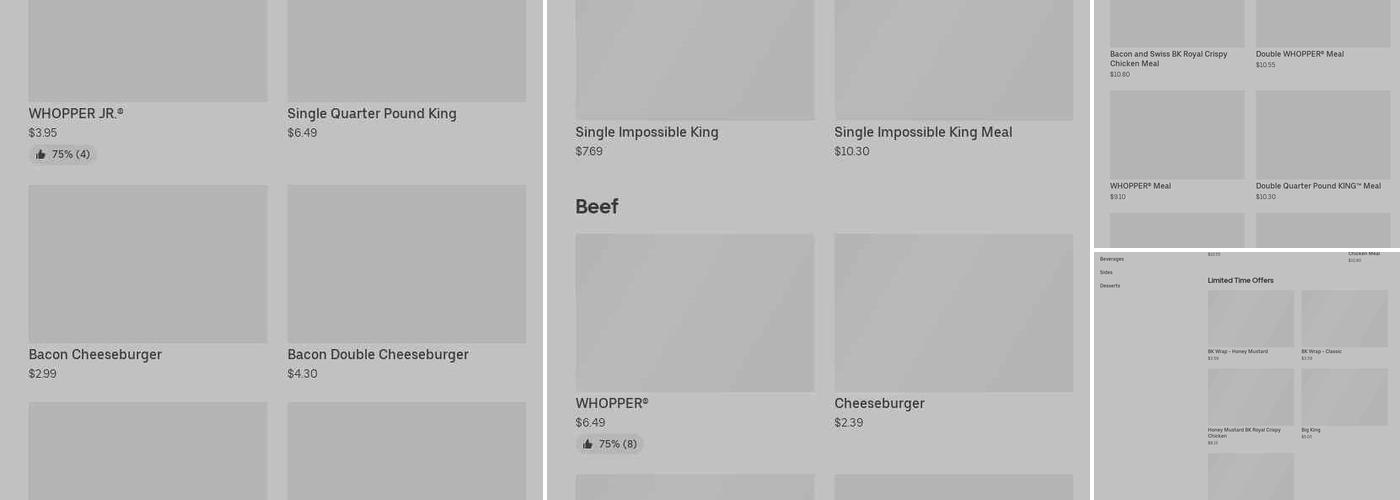 Burger King Menu