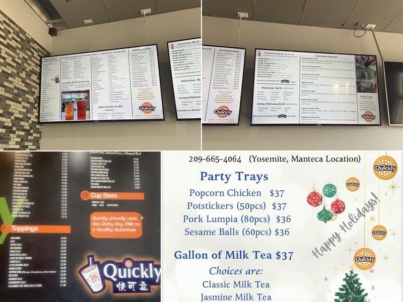 Tracy Quickly Menu