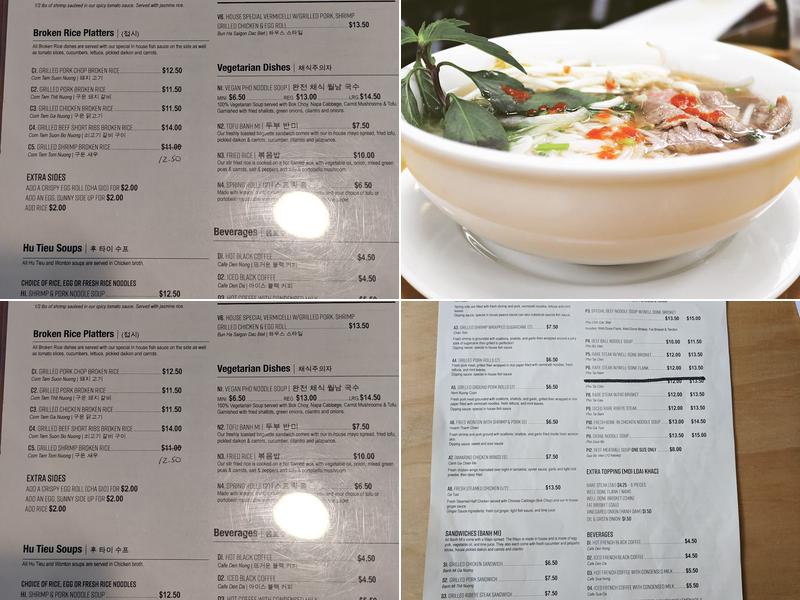 Main St. Pho & Grill Menu