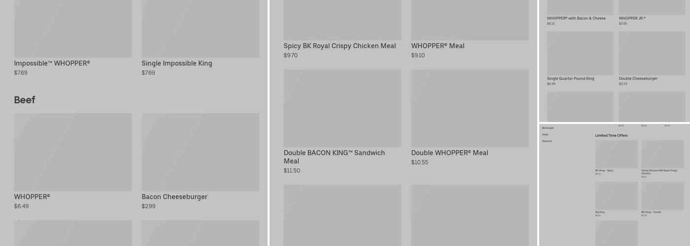 Burger King Menu