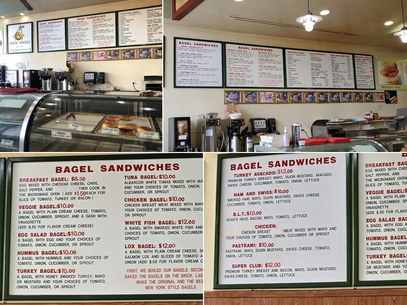 House of Bagels Menu