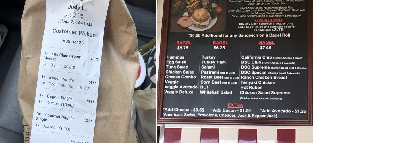 Bagel Street Cafe San Ramon Menu