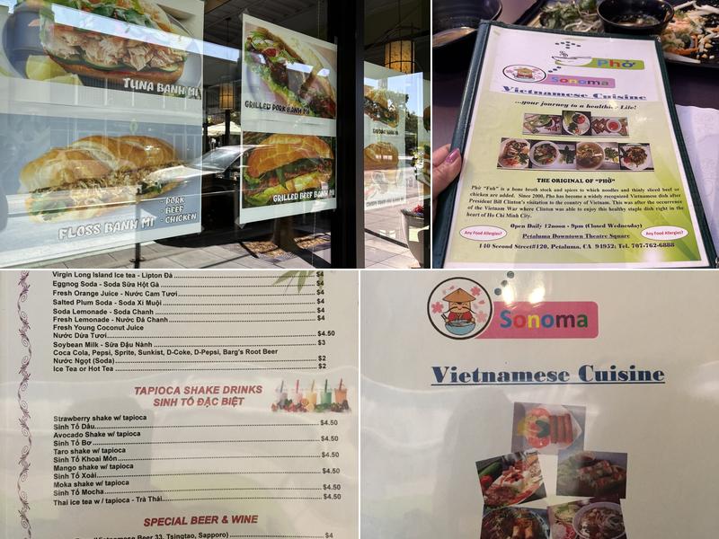 Phở Sonoma | Vietnamese Cuisine Menu