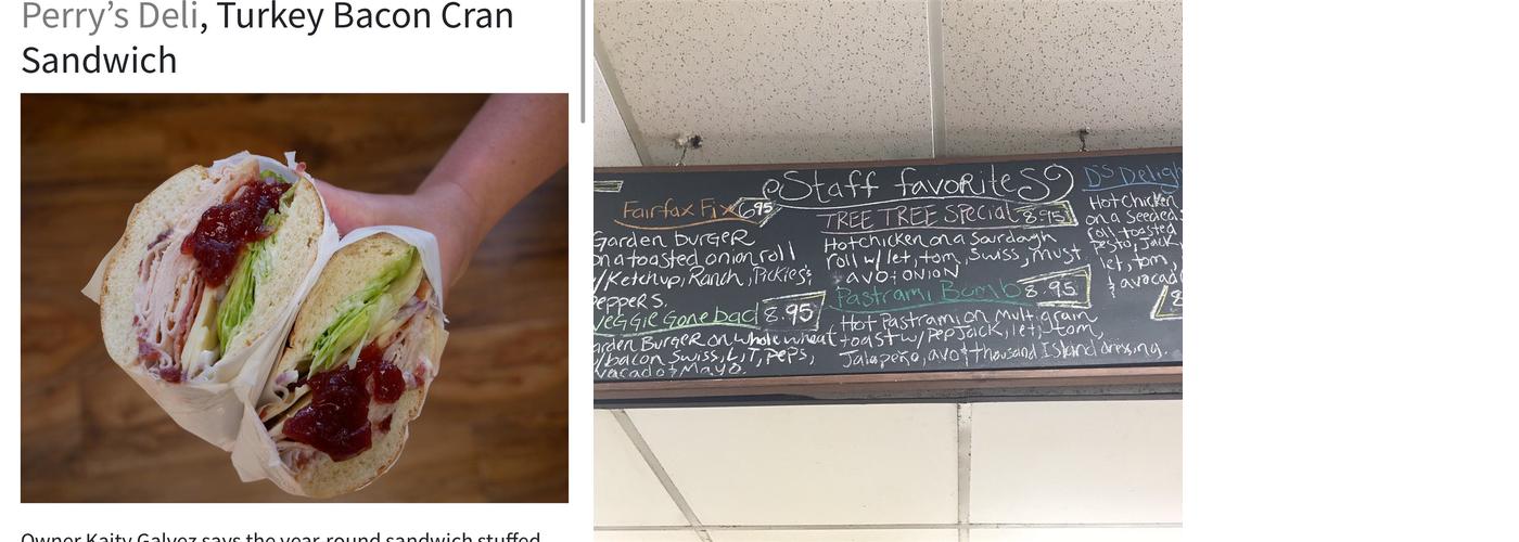 Perry's Deli-Downtown San Rafael Menu