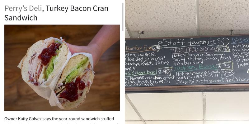 Perry's Deli-Downtown San Rafael Menu