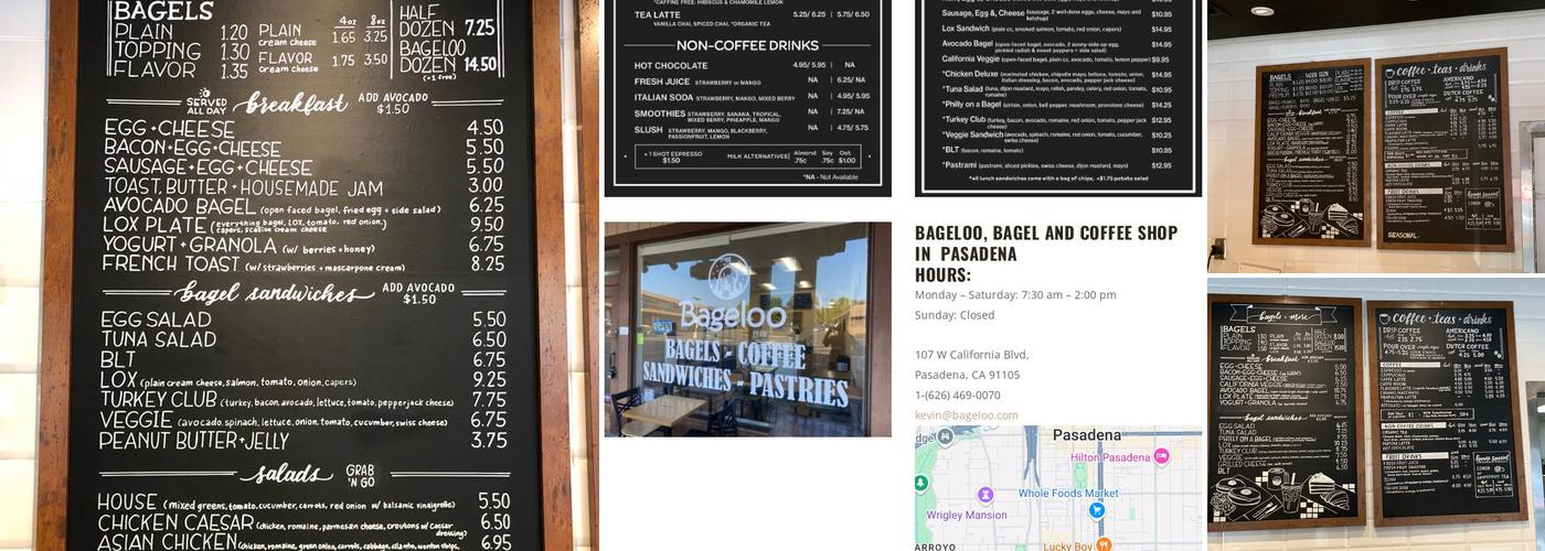 BAGELOO Bagel & Coffee Shop Menu