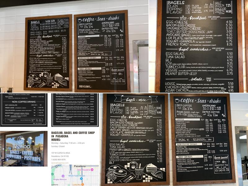 BAGELOO Bagel & Coffee Shop Menu