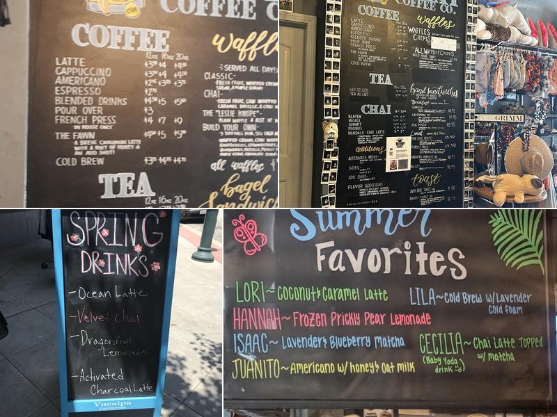 Chai Coffee Co Menu