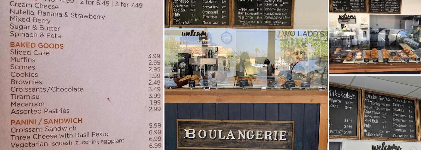 Two Ladd’s Bakery Menu