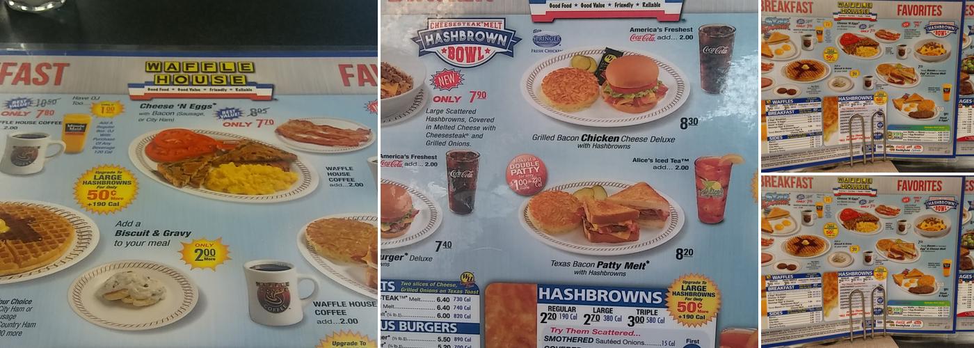 Waffle House Menu