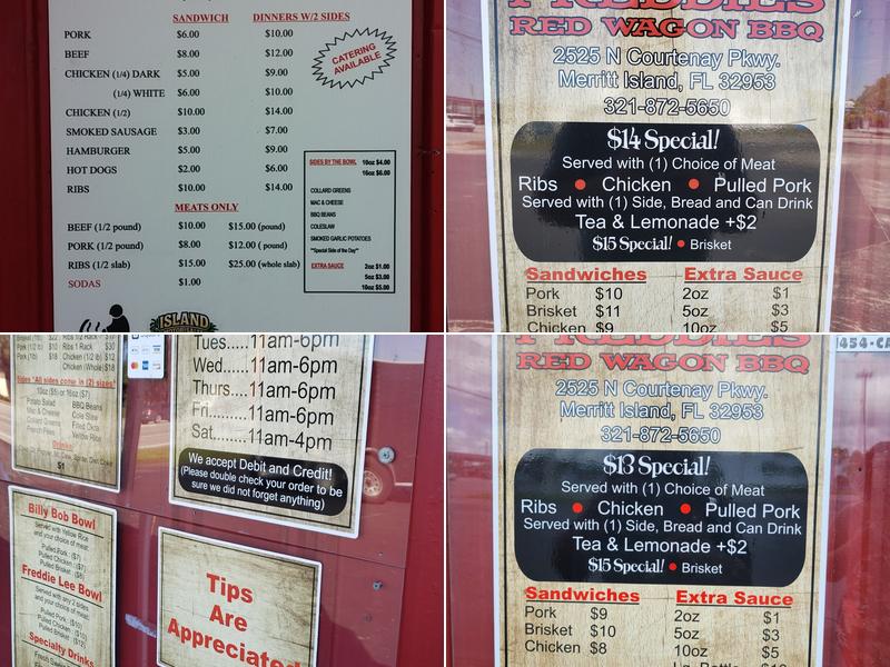 Red Wagon BBQ Shack Menu
