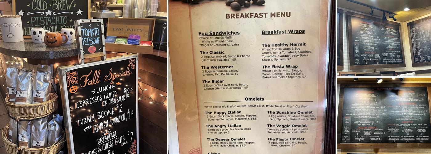 Espressos Coffee Menu