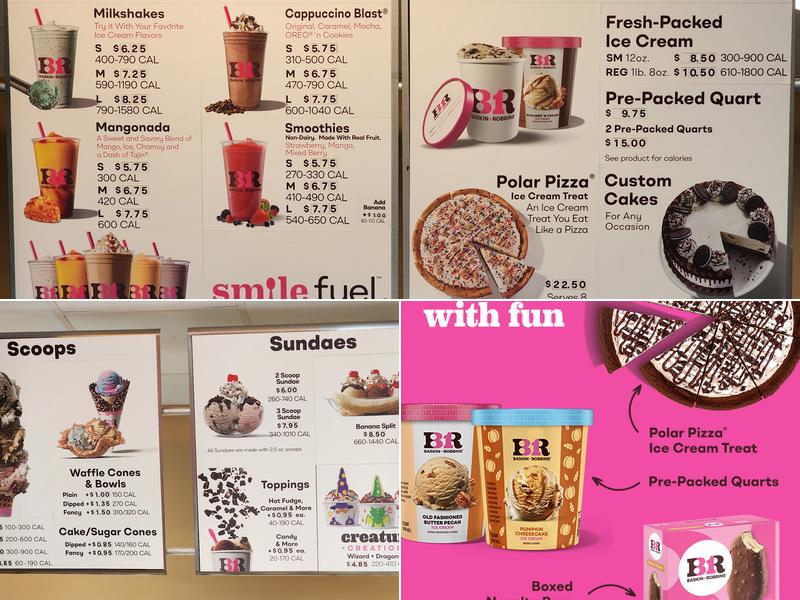 Baskin Robbins Menu