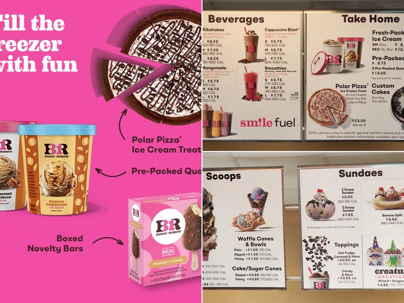 Baskin Robbins Menu