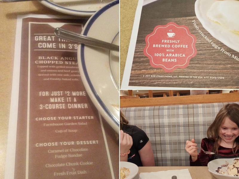 Bob Evans Menu
