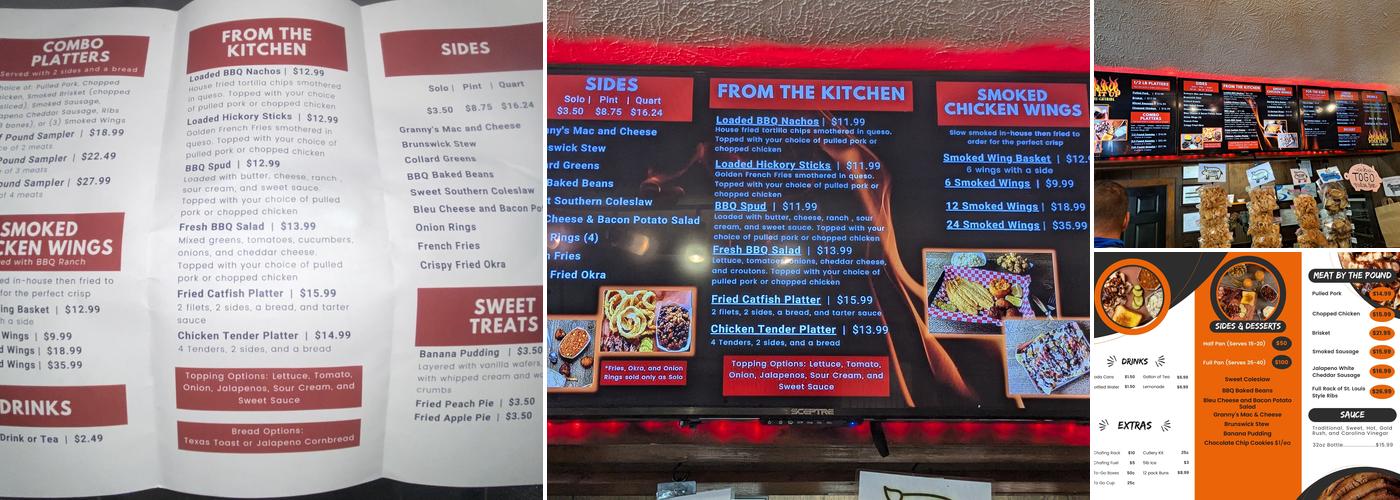 Fire It Up BBQ Menu