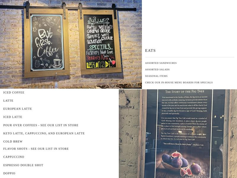 Fig Tree Cafe Menu