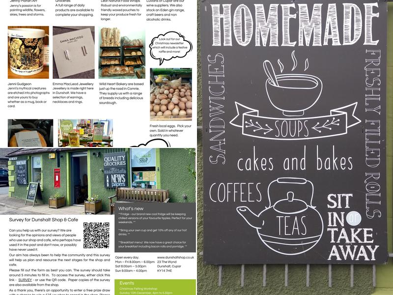 Dunshalt Community Shop Menu