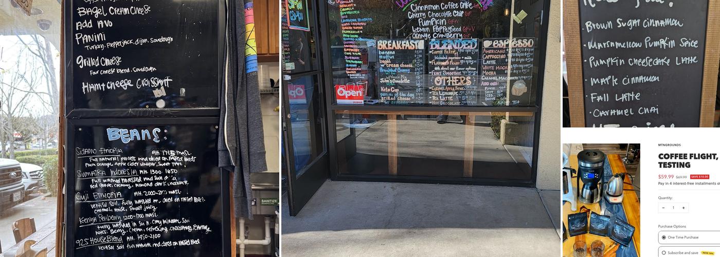 Mountain Grounds Menu