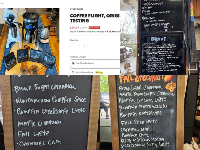 Mountain Grounds Menu