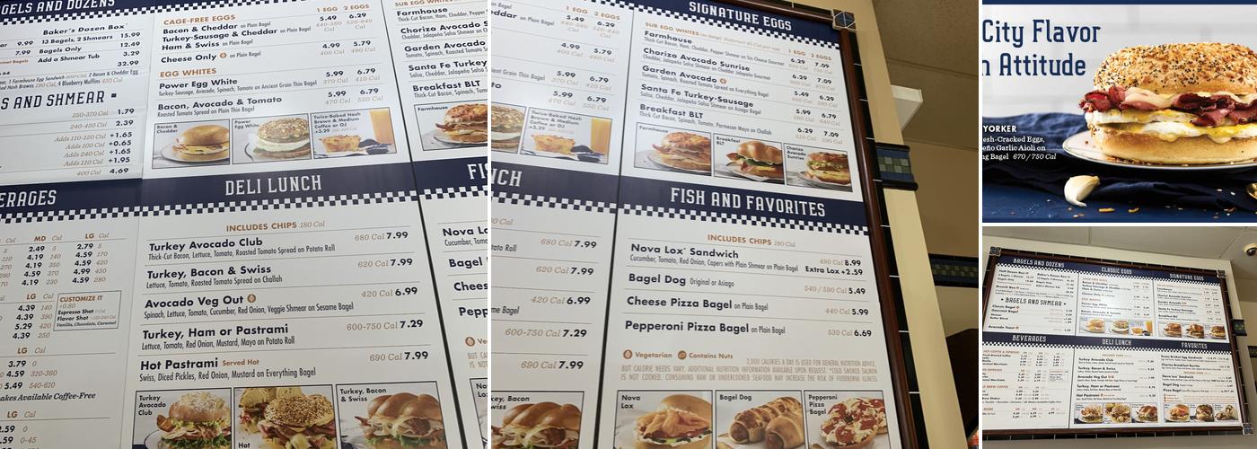 Noah's NY Bagels Menu