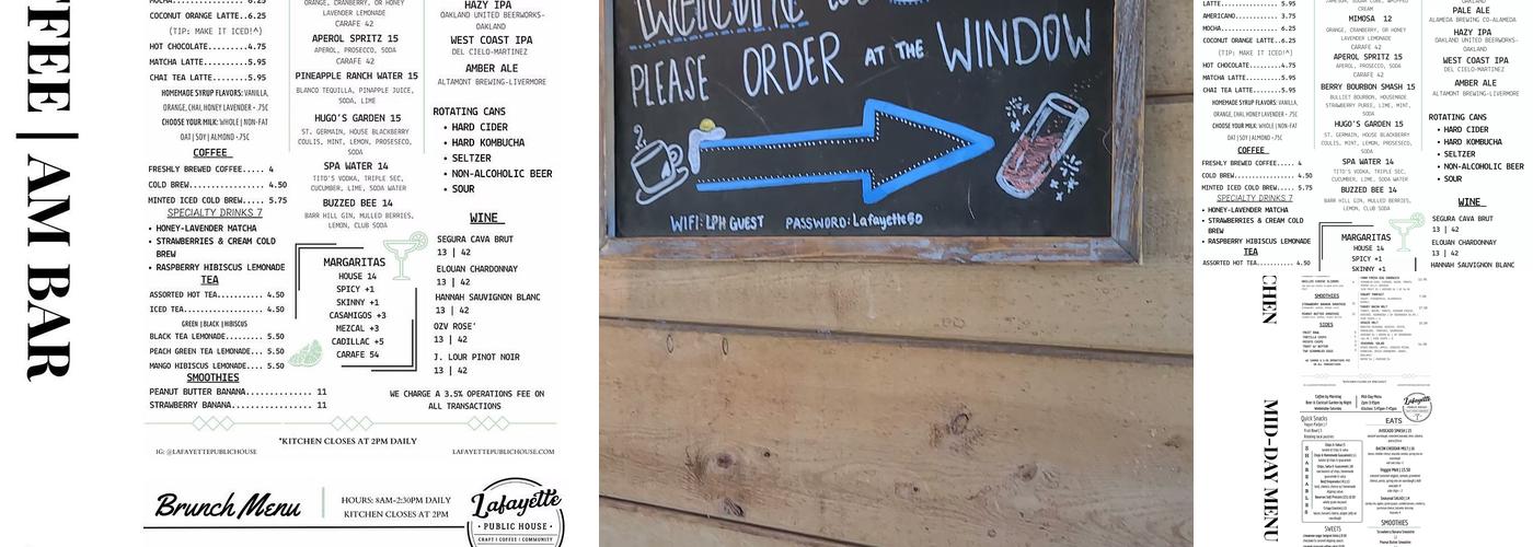 Lafayette Public House Menu