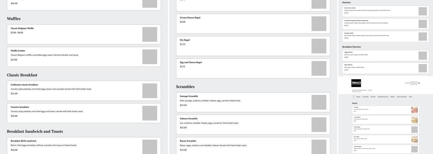 Terrace Café - Oakland Hills Menu