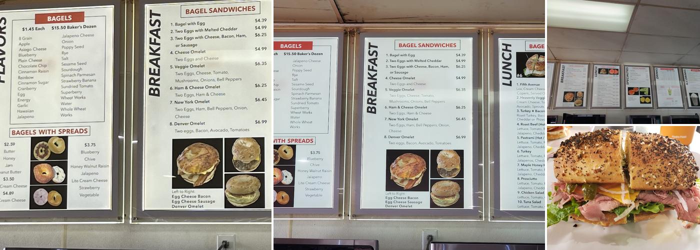 5th Ave Bagelry Menu