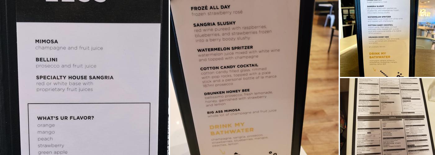 The Bakery Menu