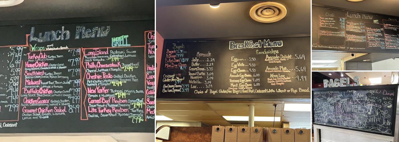 Bagelicious II Menu