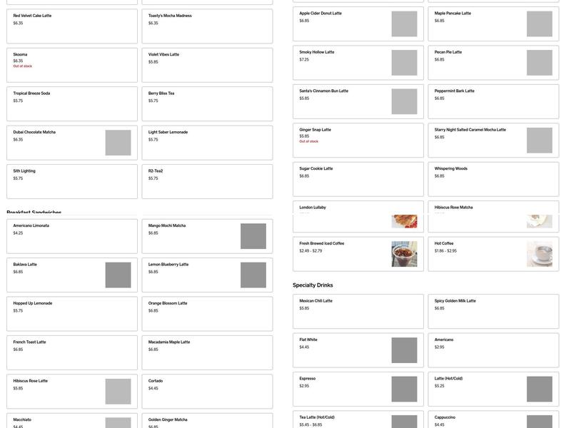 Ayla's Bagels & Coffee Menu