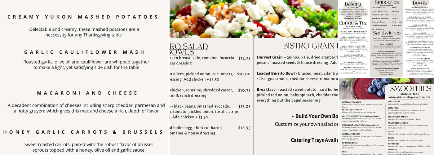 Box Bistro Menu