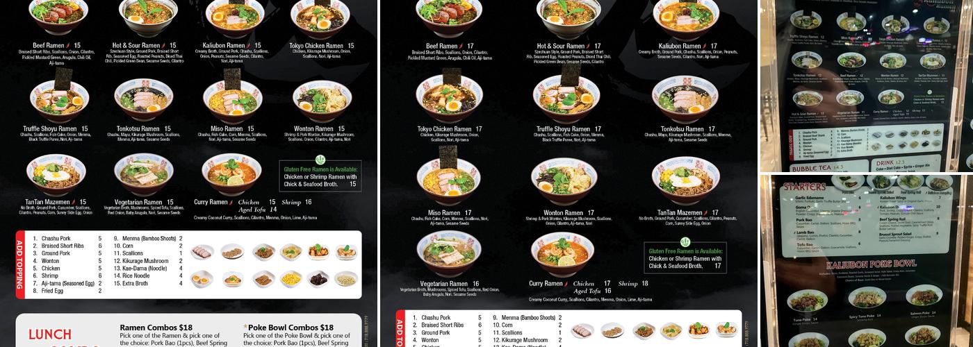 Kaliubon Ramen & Poke (Wethersfield) Menu