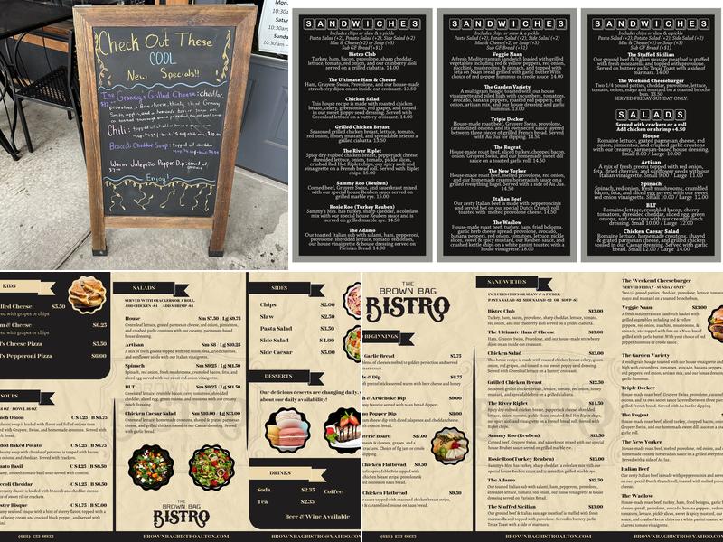 The Brown Bag Bistro Menu