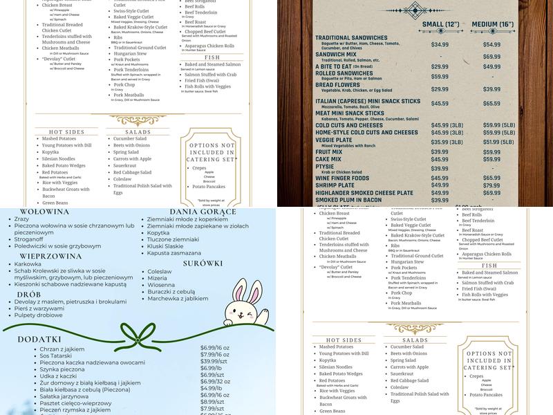 Ania's Polish Deli Menu