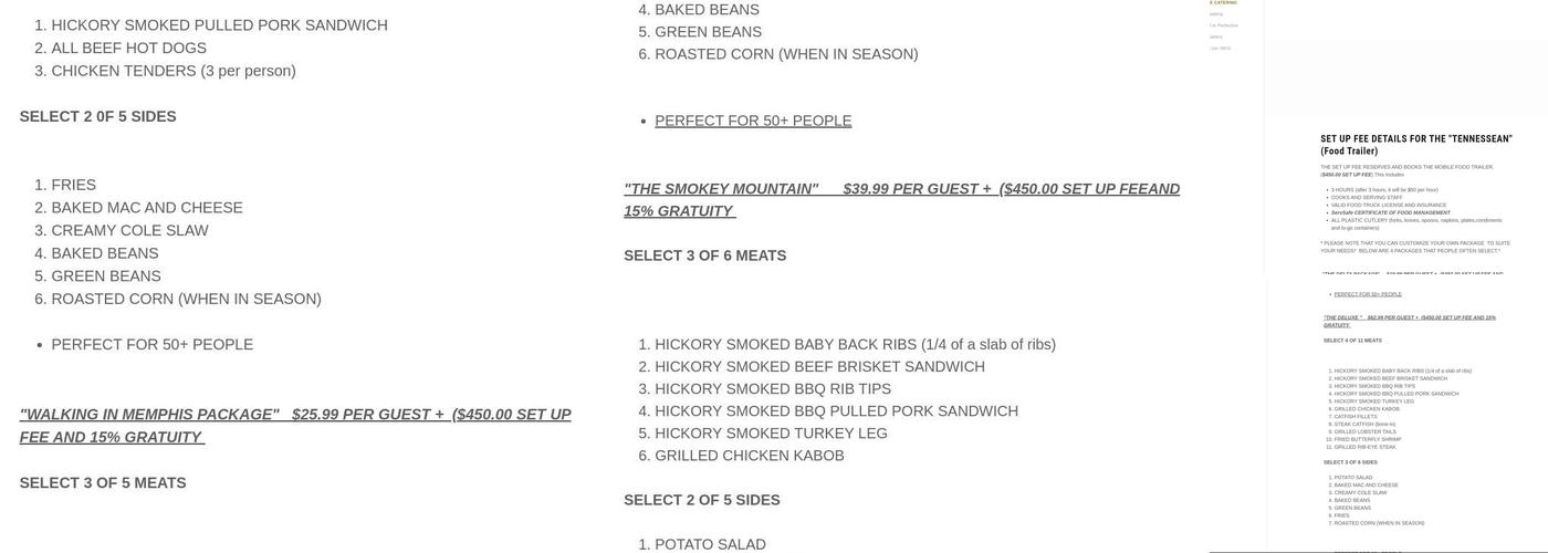 John's Rib House Menu