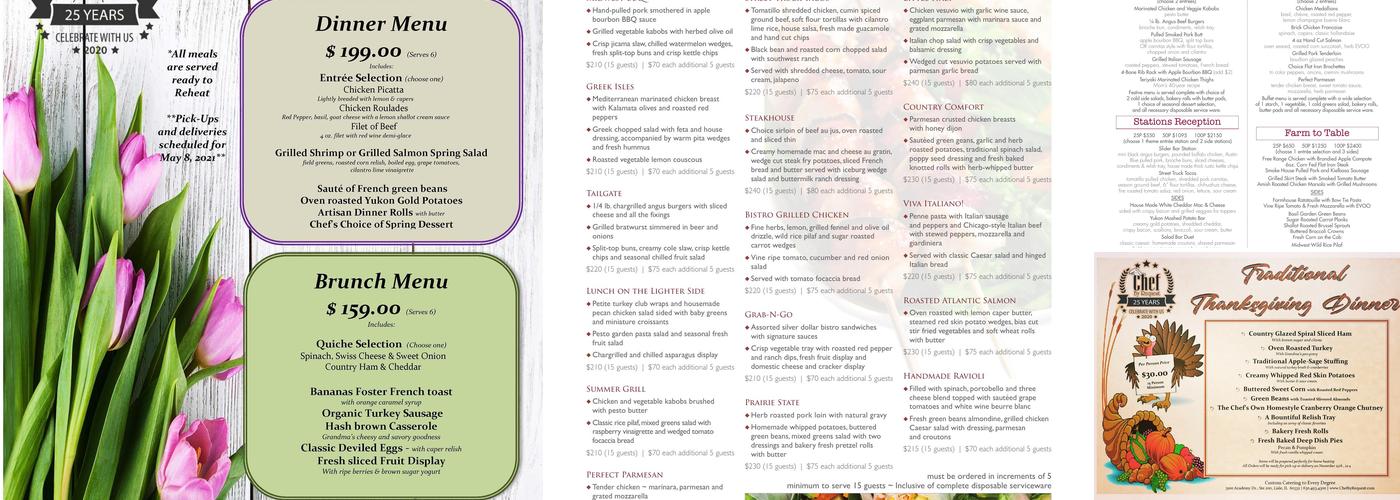 Chef By Request Menu