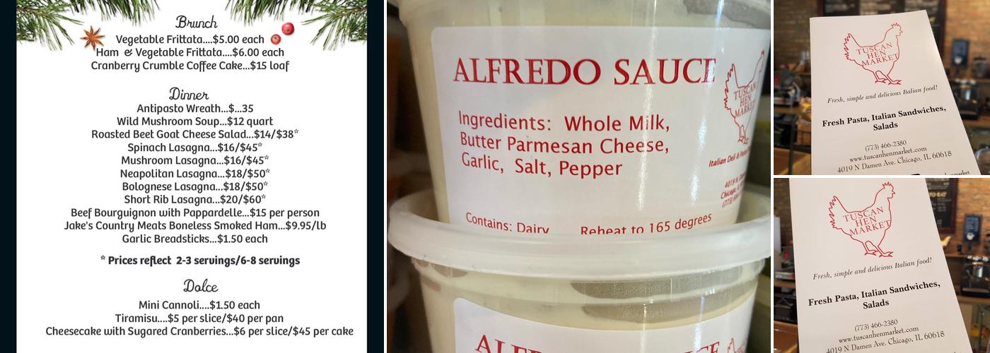 Tuscan Hen Market Menu