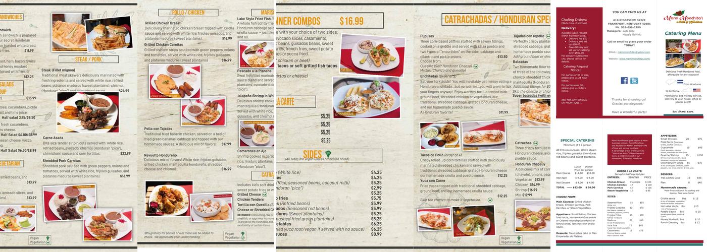 Mami Monchitas Menu