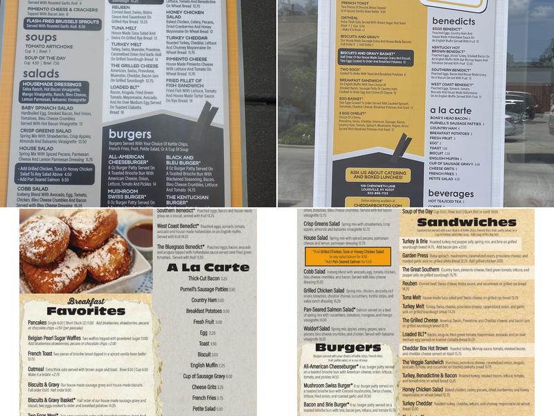 Cheddar Box Too Menu