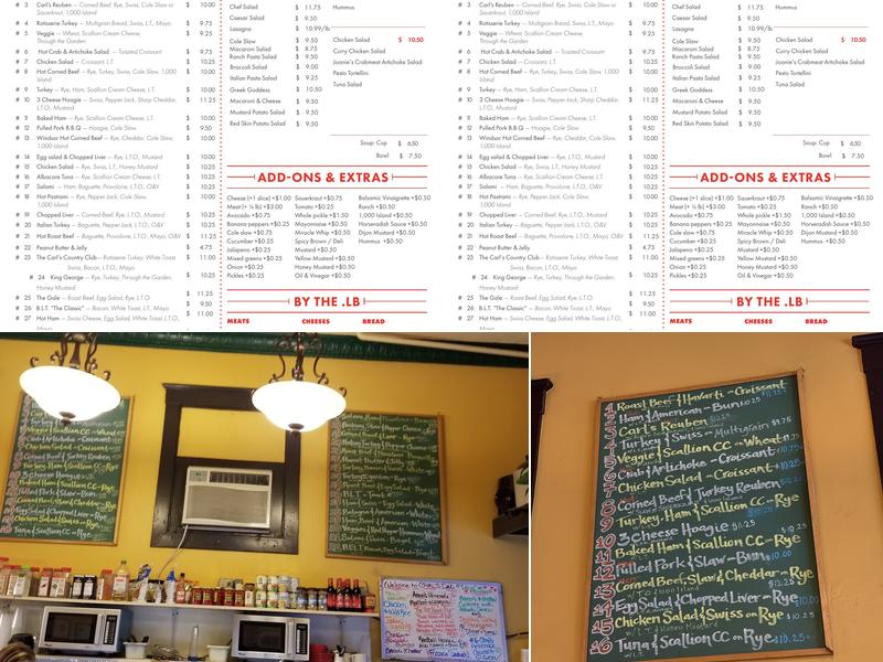 Carl's Deli Menu
