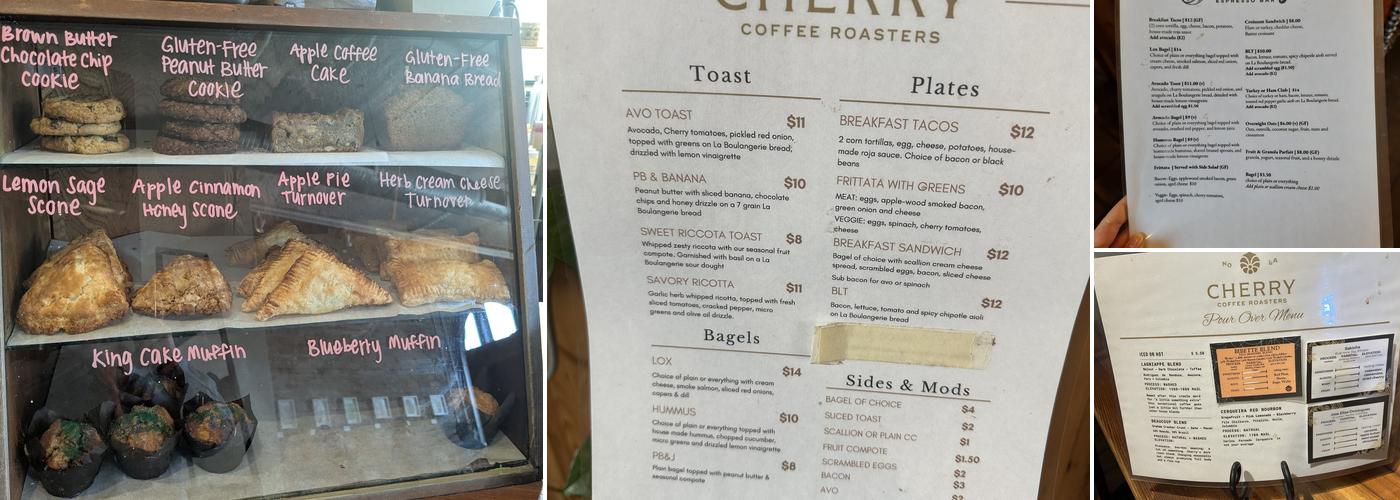 Cherry Coffee Roasters Menu