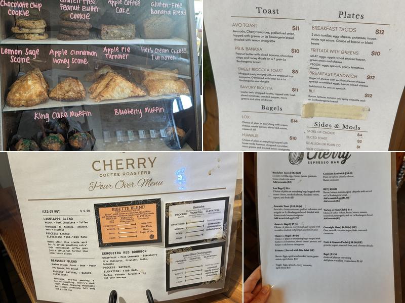 Cherry Coffee Roasters Menu