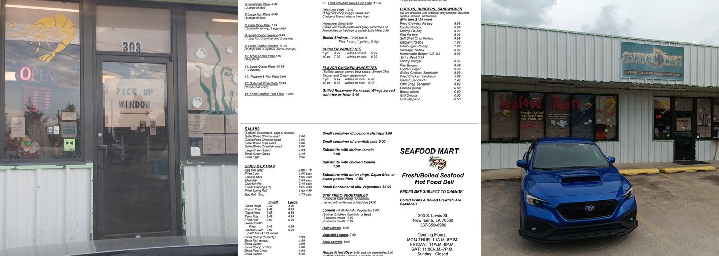 Seafood Mart Menu