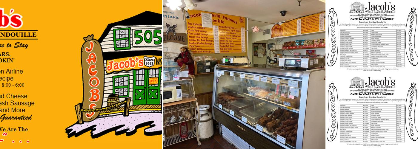 Jacob's World Famous Andouille Menu